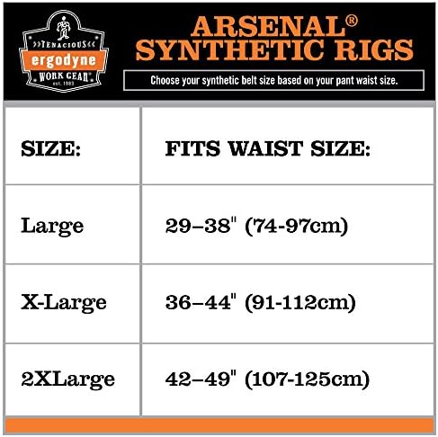 Ergodyne Arsenal 5504 אסדת חגורת הכלים עם כיסים, 34 כניסות, גדולות, אפורות