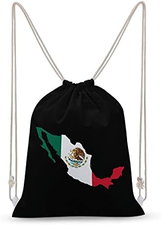 תרמיל דגל מקסיקו דגל שרוך תרמיל סגנון פשוט בסגנון תיק כתף תיק יום יום לספורט חוף כושר
