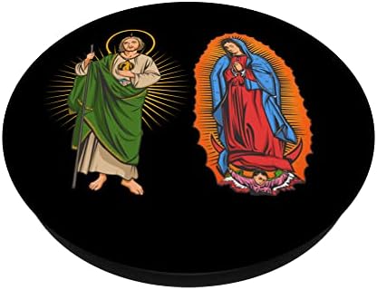 Virgen de Guadalupe Con San Judas Tadeo Popsockets Popgrip הניתן להחלפה