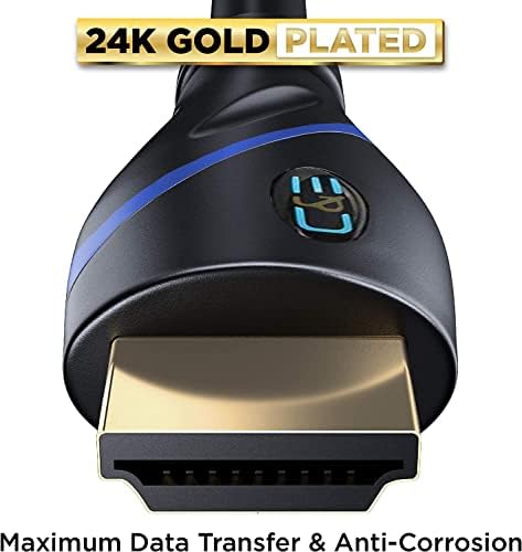 כבל HDMI במהירות גבוהה של 50ft זכר לזכר עם Ethernet Black תומך 4K 30Hz, 3D, 1080p ו- Audio Return CNE61921