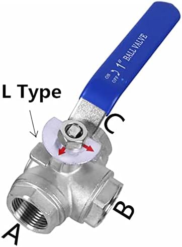 304 מפלדת אל חלד שסתום כדור תלת-כיווני L סוג T סוג 1/4 3/8 1/2 3/4 1 DN8 DN10 DN15 DN20 DN25 BSP חוט נקבה