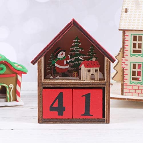 נוליטוי חג המולד עץ אדוונט 2023 יצירתי אדום בית זוהר לוח שנה בלוק חג המולד תמידית ספירה לאחור לוח שנה צילום אבזרי