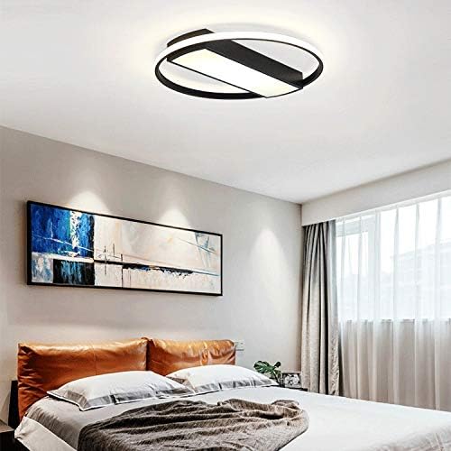 MXiaoxia מנורת תקרה עגולה חדשנית, חדר שינה, חדר שינה, מתקן תאורה דקורטיבי