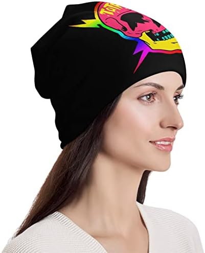 גולגולת צבעונית יוניסקס כובע כפה כובע כובע גולגולת חמה כובע כובע שינה מזדמן בגודל אחד