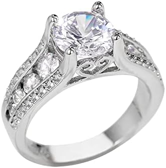 2023 חדש חתונה זירקון גבירותיי כלה טבעת אופנה מסיבת טבעת מתנת טבעות מינימאלי טבעת