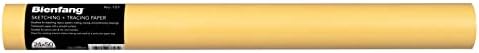 Bienfang רישום ומעקב אחר גליל נייר, צהוב קנרי, 24 אינץ 'x 50 מטר, גדול - לרישום, עקבות, סקיצה, מלאכה, דפוס תפירה