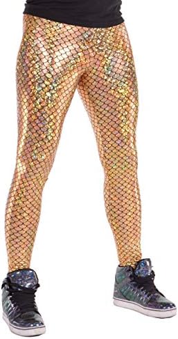 בגדי פסטיבל האופנה של אקדח / פונסטיגטורים: מג ' ינג ' ים של מרמן זהב הולוגרפי-תוצרת ארצות הברית