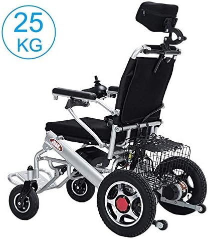 נייד ונוח כבד החובה חשמלי כיסא גלגלים עם משענת ראש מתקפל ו 25 ק ג קל משקל מופעל כיסא גלגלים משקל קיבולת 120 ק ג נשלף ליתיום סוללה משענת יכול להיות הרים נייד