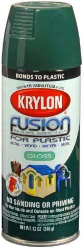 KRYLON K02321001, Gloss Black K02321000 היתוך לצבע ריסוס אירוסול מפלסטיק, 12 אונקיה, 12 אונקיה