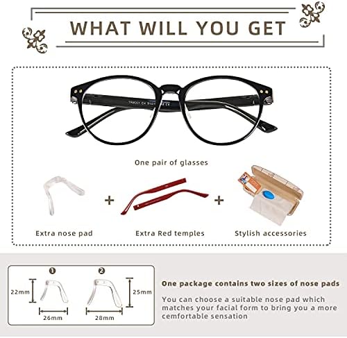 לחיים מכשירים 5 חבילה קריאת משקפיים כחול אור חסימת משקפיים, קוראי מחשב לנשים גברים אנטי בוהק משקפיים