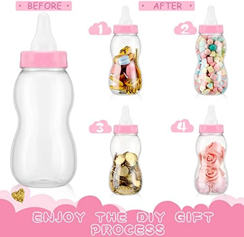 8 יח 'ג'מבו בקבוק תינוק סוכריות 11 x 4 אינץ' בנק בקבוק תינוק גדול למקלחת לתינוקות חלב פלסטי