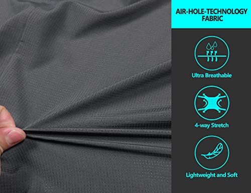 חמור קטן אנדי אנדי UPF 50+ מעילי הגנה מפני שמש נמתחים חולצות קיץ נושמות לטיולים