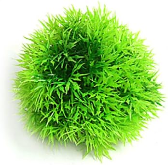 ג ' רדין פלסטיק כדור צורת דגי טנק צמח, 3.7-אינץ קוטר, ירוק
