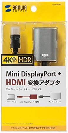 Sanwa Supply AD-MDPHDR01 MINI Displayport למתאם ממיר HDMI, תואם HDR, 5.9 אינץ '