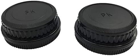 Homyword 2 חבילה כובע גוף ומצלמה מכסה לן אחורי סט עבור מצלמות DSLR של Pentax & Pentax K-Mount עדשה מתאימה Pentax DS2, D, DL, DL2, K10D, K20D, K100D, K110D, K200D, K100D Super, K-5, K- 7, K-30, K-R/X/M