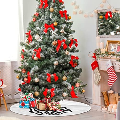 חצאית עץ חג המולד בגולגולת אצבע אמצעית של Oarencol חצאית עץ חג המולד 36 אינץ