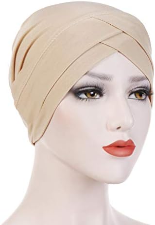 נשים בבאגי רך רפוי כפת כובע לעטוף לפרוע נשים טורבן צעיף מוצק כובע מוסלמי בייסבול כובעי לנשימה כובע