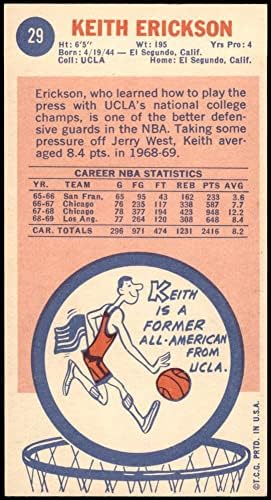 1969 Topps 29 קית 'אריקסון לוס אנג'לס לייקרס כרטיסי דין 5 - לשעבר לייקרס