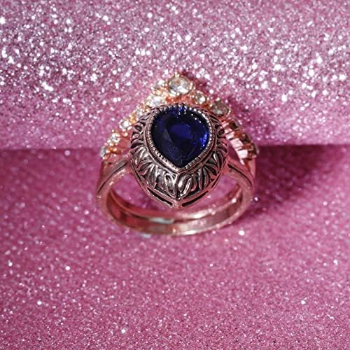 2023 תכשיטים חדשים אופנה תכשיטים טבעת כחולה בהירה לנשים טבעת עגולה טבעת עגולה טבעות ולנטיין טבעת