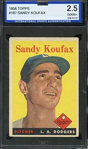 1958 Topps 187 Sandy Koufax Isa 2.5 Dodgers Hof