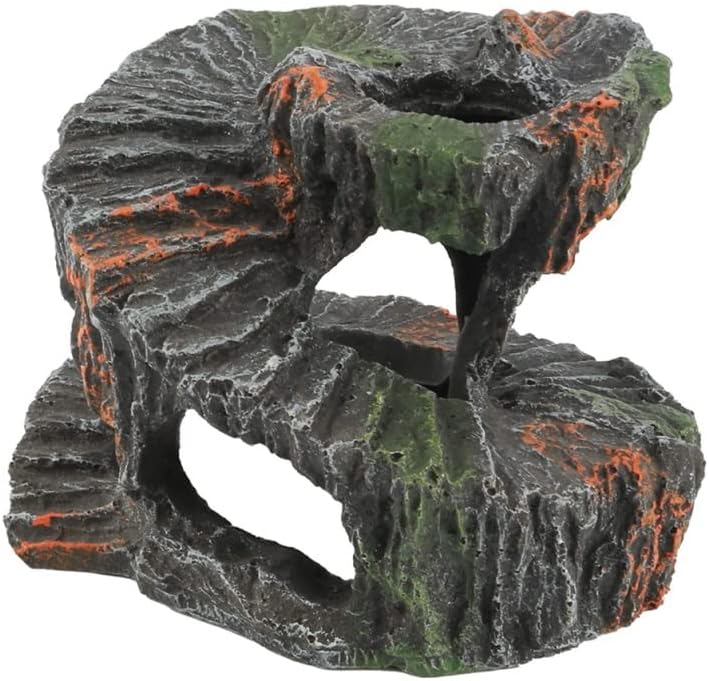 אקווריום מערה מתחמם פלטפורמת אקווריום רוק סולם מדף אבן אקווריום קישוט מערה