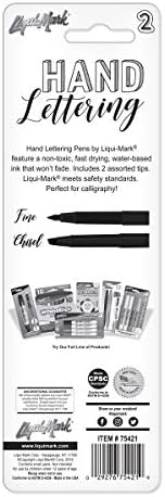 עטים כיתוב ידיים של ליקוי -סימן 2PK - דיו שחור - קצה איזמל משובח - מושלם לקליגרפיה