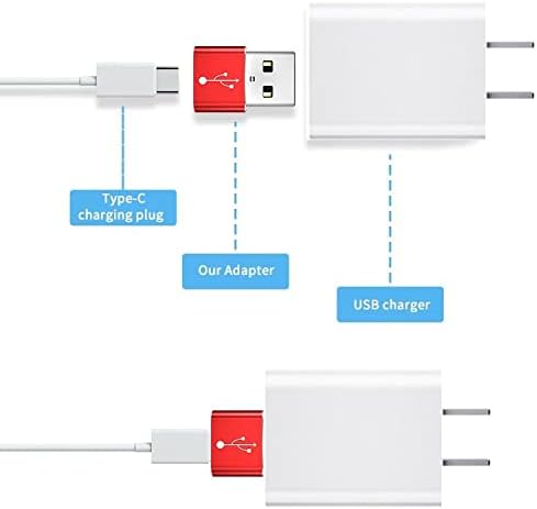מתאם Woxwave תואם ל- JBL Quantum 350 אלחוטי-USB-A עד C PortChanger, USB Type-C OTG USB-A המרת נתוני טעינה-כסף מתכתי