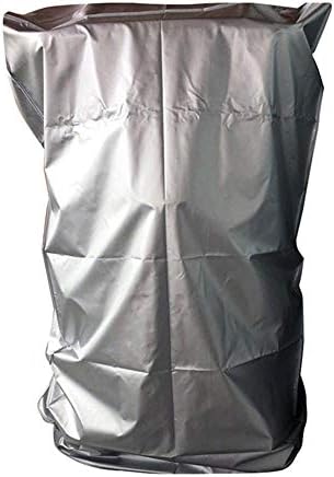 כיסוי אבק הליכון מתקפל של Riyifer, 420D אוקספורד אוקספורד מטיל גשם ללא מסך כיסוי אבק מכסה בגד אבק עם רוכסן לשימוש חיצוני מקורה, כסף, 91x91x152 סמ