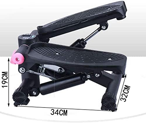 סטפי Bmink לתרגיל, Mini Stepper Machine Mini Fitness Fitness, חיטוב רגליים וזרוע, חומר פלדה, עם תצוגת LED ומיתרי התנגדות