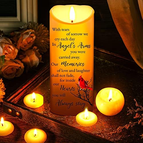 נרות זיכרון מתנות זיכרון הובילו נרות זיכרון לאובדן אהדתו אהדת נרות ללא להבה מתנות שכול נרות סוללה לתפילות