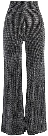 מכנסיים נוחים של Miashui לנשים רחבים מזדמנים של נשים רופפות מזג מותניים גבוה בתוספת מכנסיים מזדמנים בגודל