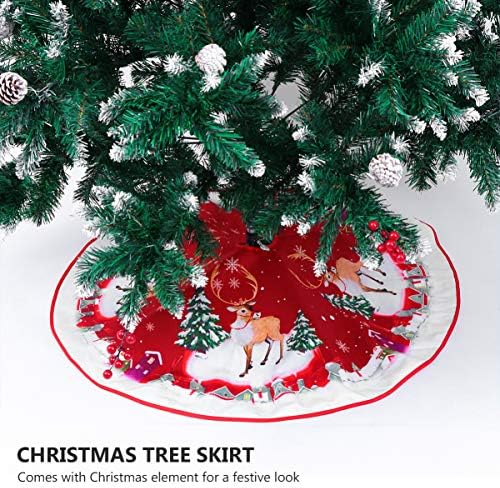 קישוטים ללידה של Bootoyard חצאית עץ חג המולד 35 אינץ 'מחצלת עץ עץ חג המולד קישוטים לחג חג המולד קישוט