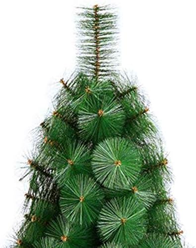 TOPYL 6ft עץ חג המולד מלאכותי לא מקלט לחג, עץ חג המולד צירים פרמיום עם מעמד מתכת מתקפל, PVC ידידותי לסביבה, קל הרכבה-ירוק 6ft