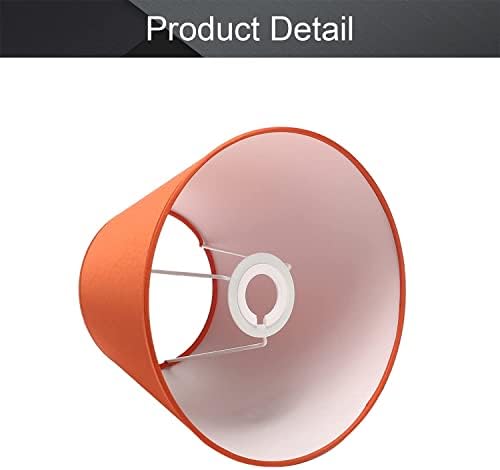 גוון מנורת utoolmart, 5.12 x 9.06 x 6.69 מלפחת רצפת בד בעבודת יד, למנורת שולחן ואור רצפה לסגנון E27/E14 בסיס UNO עם ADPTER, Orange